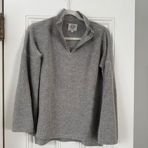 Wool and cashmere quarter zip sweater
